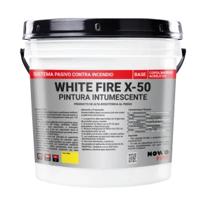 Pintura Intumescente White Fire X-50 - Para Estructuras Metalicas - Nowo Fire - 4L